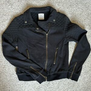 Urban Outfitters Pins and Needles Moto Jacket Black Cropped Small